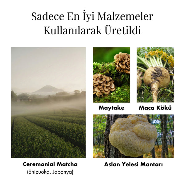 Fonksiyonel Mantar Takviyeli Ceremonial Grade Matcha