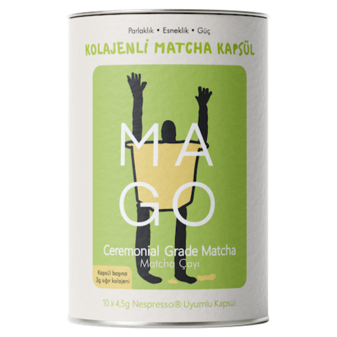 10 x Kolajenli Ceremonial Grade Matcha Nespresso® Uyumlu Kapsül