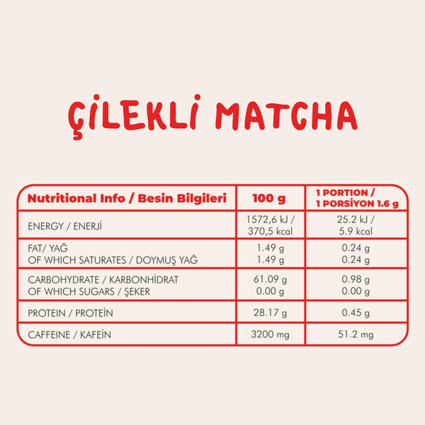 10 x Çilekli Ceremonial Grade Matcha Nespresso® Uyumlu Kapsül