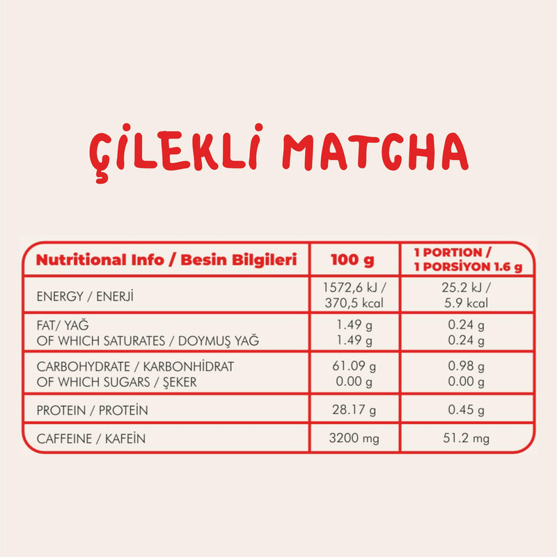10 x Çilekli Ceremonial Grade Matcha Nespresso® Uyumlu Kapsül