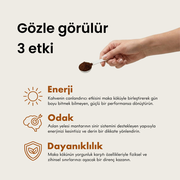 Fonksiyonel Mantar Takviyeli Arabica Çözünebilir Kahve