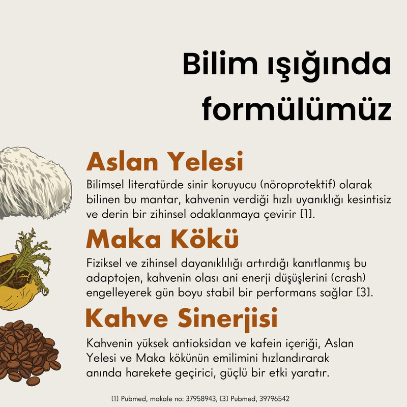 Fonksiyonel Mantar Takviyeli Arabica Çözünebilir Kahve
