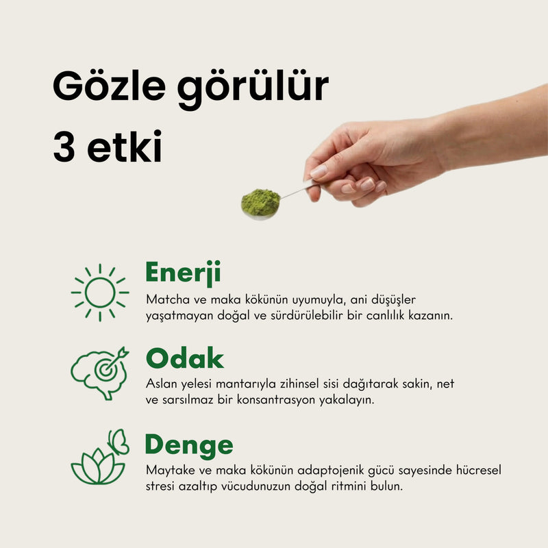 Fonksiyonel Mantar Takviyeli Ceremonial Grade Matcha
