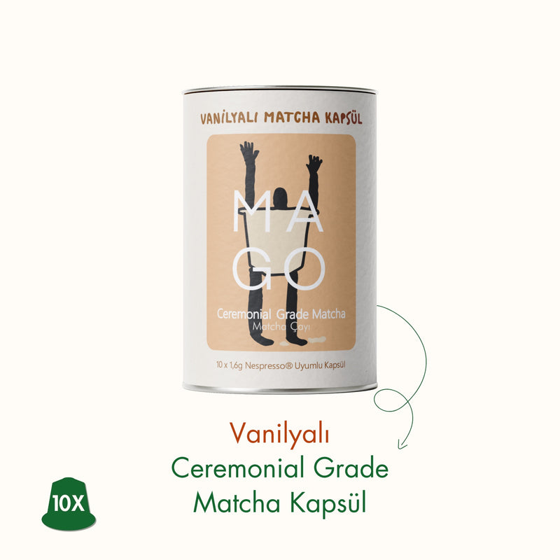 10 x Vanilyalı Ceremonial Grade Matcha Nespresso® Uyumlu Kapsül