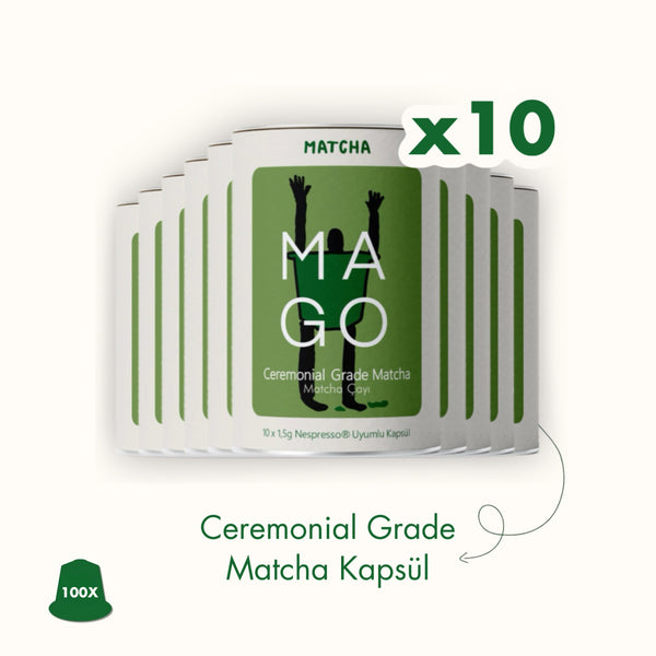 100 x Ceremonial Grade Matcha Nespresso® Uyumlu Kapsül